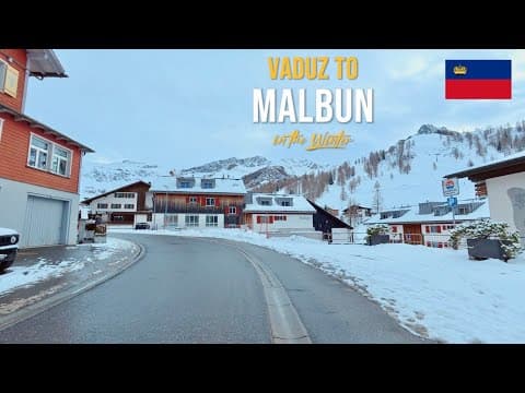 Winter Drive in Liechtenstein 🇱🇮 | Vaduz to Malbun Scenic Mountain Road – January 2026