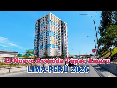 LIMA PERÚ 4K | ASÍ LUCE EL NUEVO AV TÚPAC AMARU | COMAS | DÍA 08/03/2026